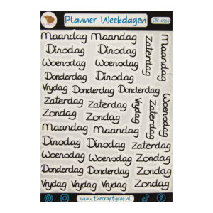 Plannerstickers weekdagen – Hoofdletters